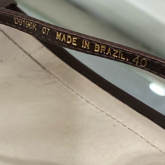 Geox Respira Brown Leather Sandals Gold Tone Hardware size 9.5/ 10 US - Picture 4 of 13